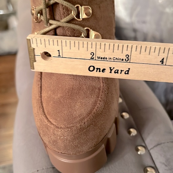 Just In Moon are Back Nude Vegan Suede Boots - Picture 10 of 14